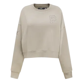 MLB PITTSBURGH PIRATES NEUTRAL WOMEN'S CREWNECK (TAUPE)