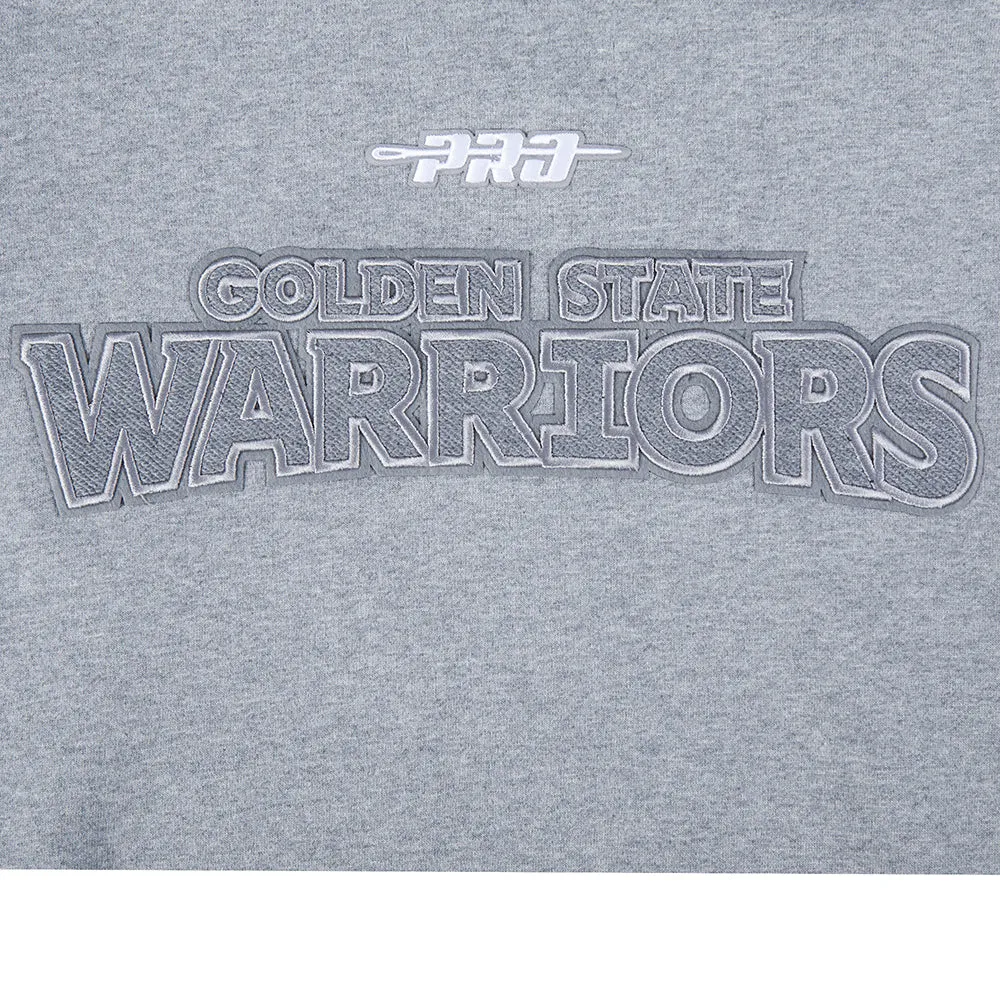 NBA GOLDEN STATE WARRIORS REVERSE FRENCH TERRY MEN'S DROP SHOULDER F (DARK HEATHER GRAY)