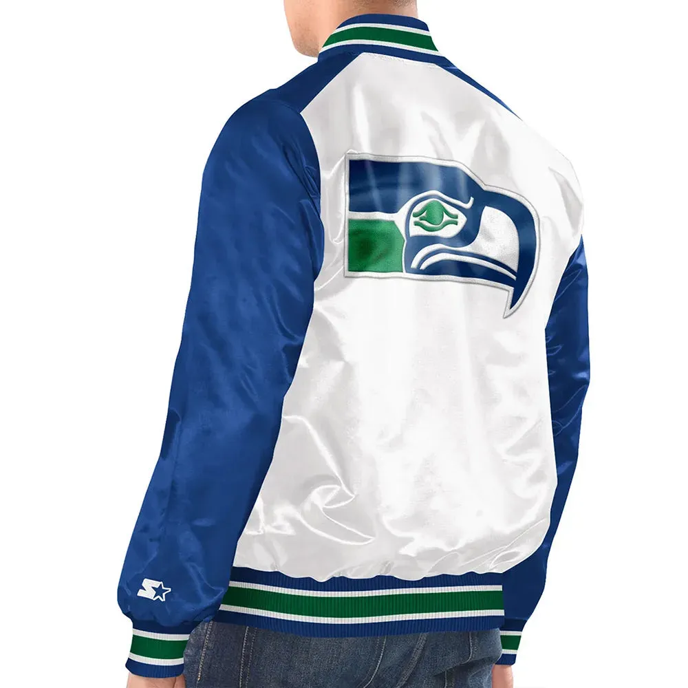 NFL Renegade Seattle Seahawks Satin Jacket Men and Women