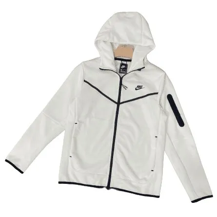 NIKE TECH FLEECE HOODIE x WHITE/BLACK