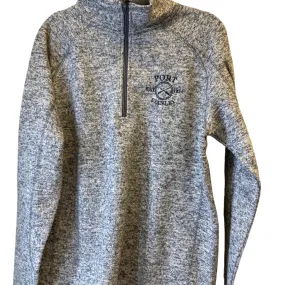 One Quarter Zip Heathered Grey Sweatshirt