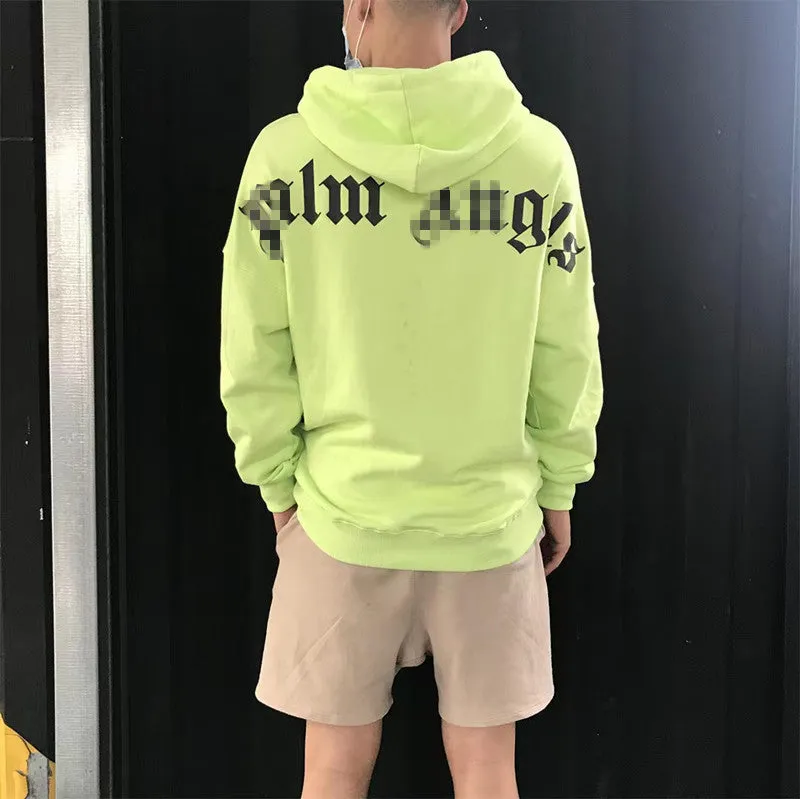 Palm Angels Hoodie Velvet Padded Hooded Sweatshirt Men's and Women's Couple Hoodies Coat