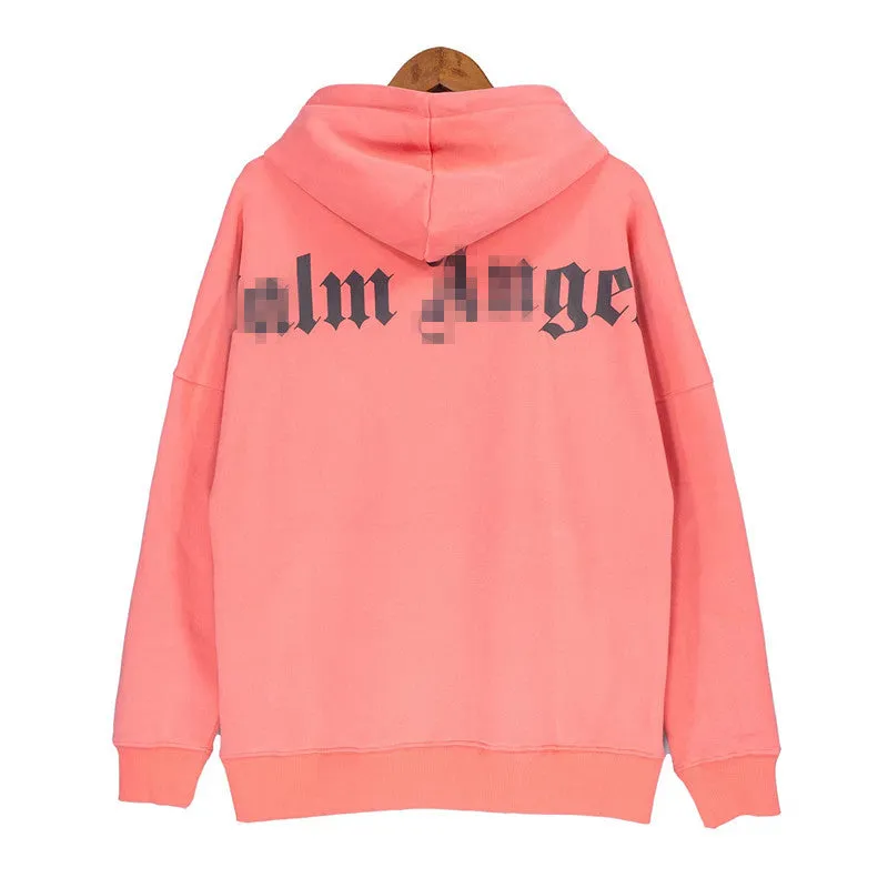 Palm Angels Hoodie Velvet Padded Hooded Sweatshirt Men's and Women's Couple Hoodies Coat