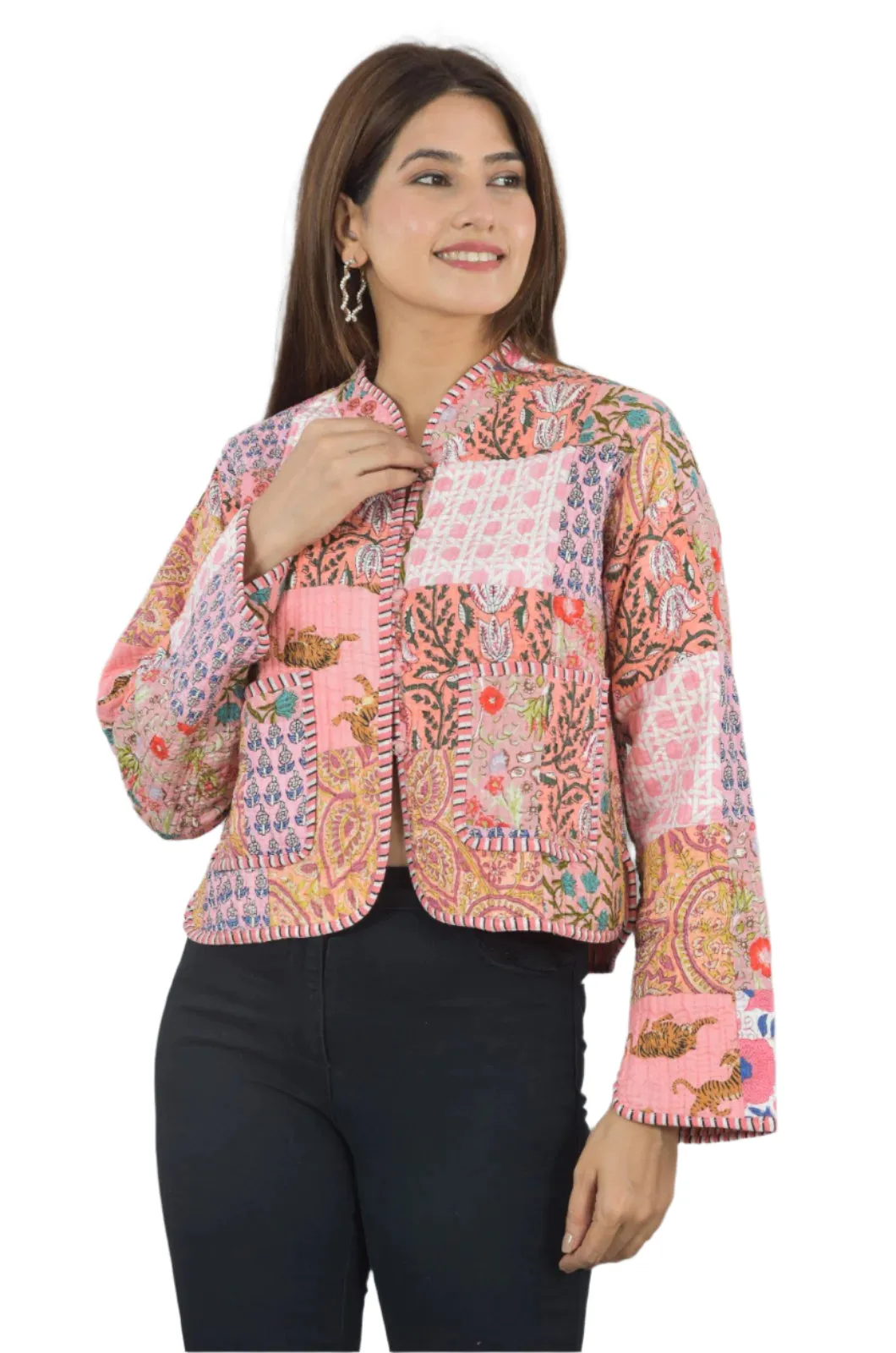 Pink Reversible Quilted Jacket