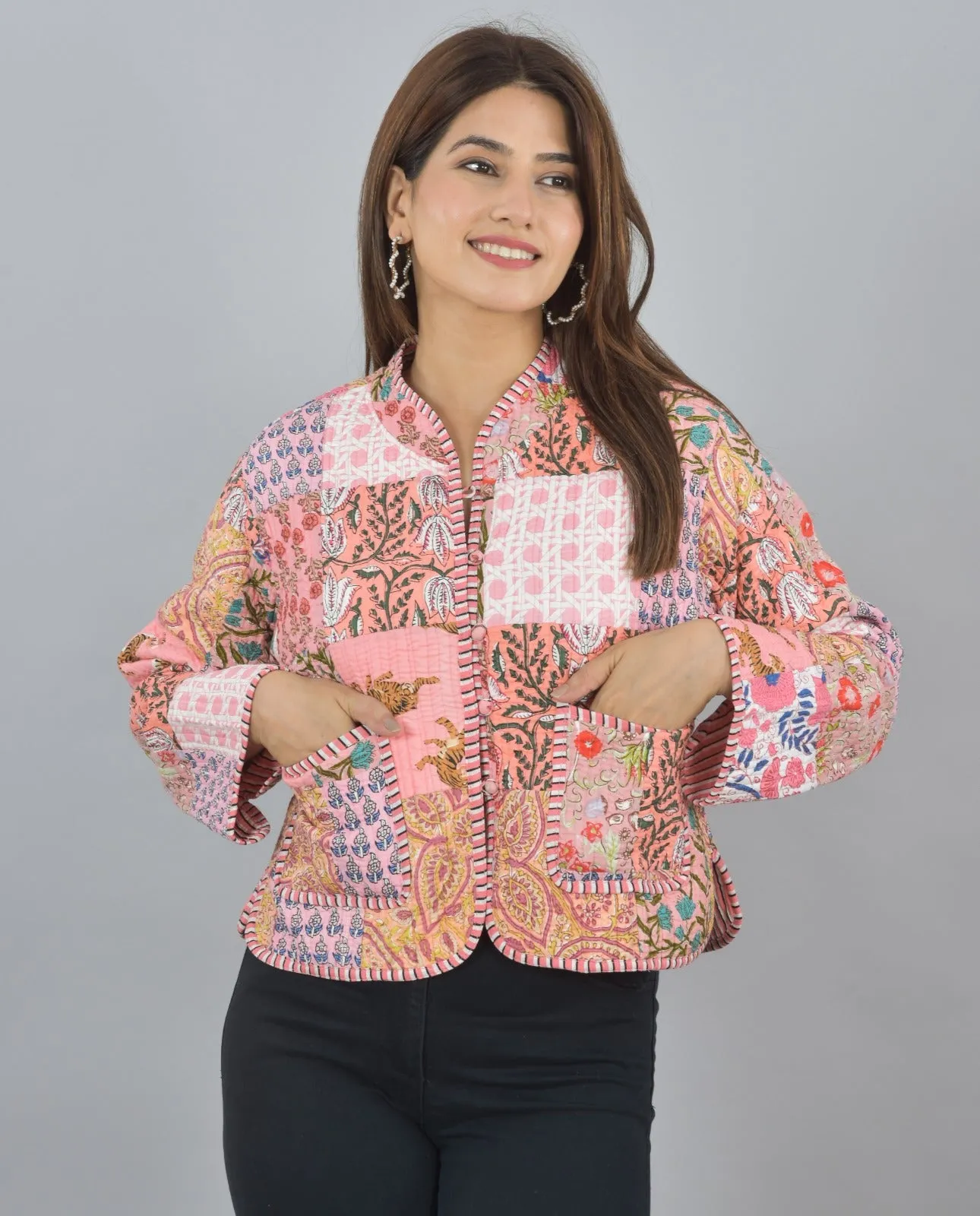 Pink Reversible Quilted Jacket