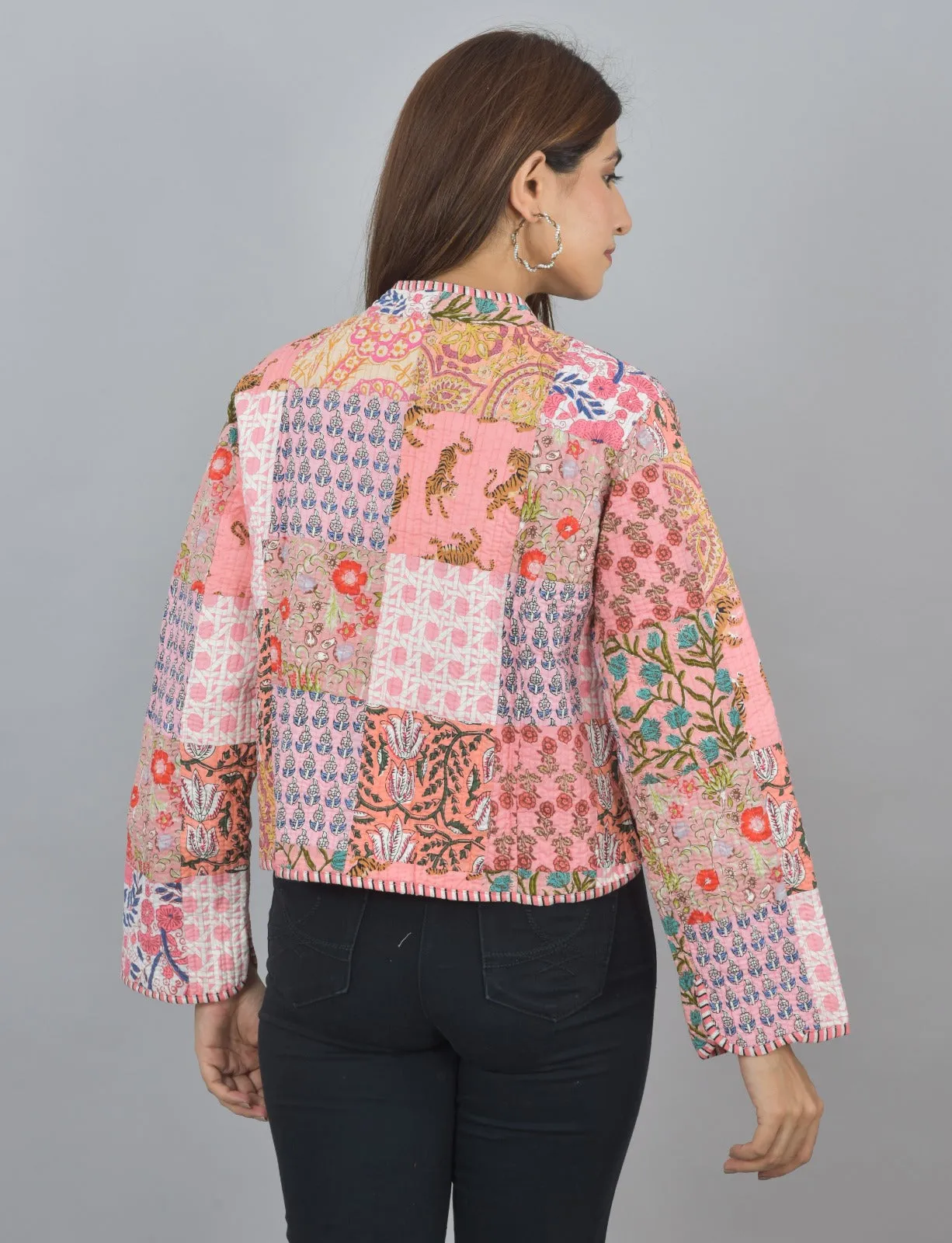 Pink Reversible Quilted Jacket