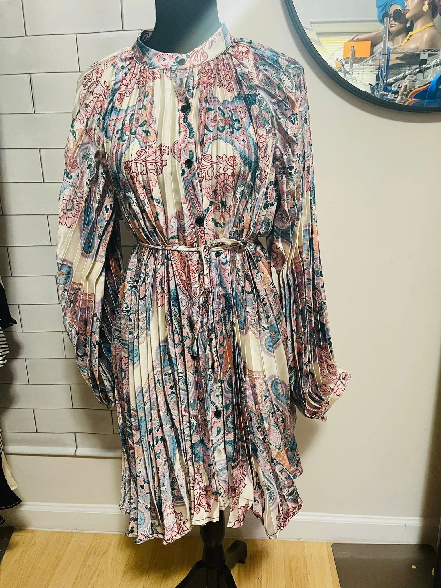 Plated Short Dress