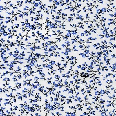 Printed White with Blue Leaves Classic Custom Shirt