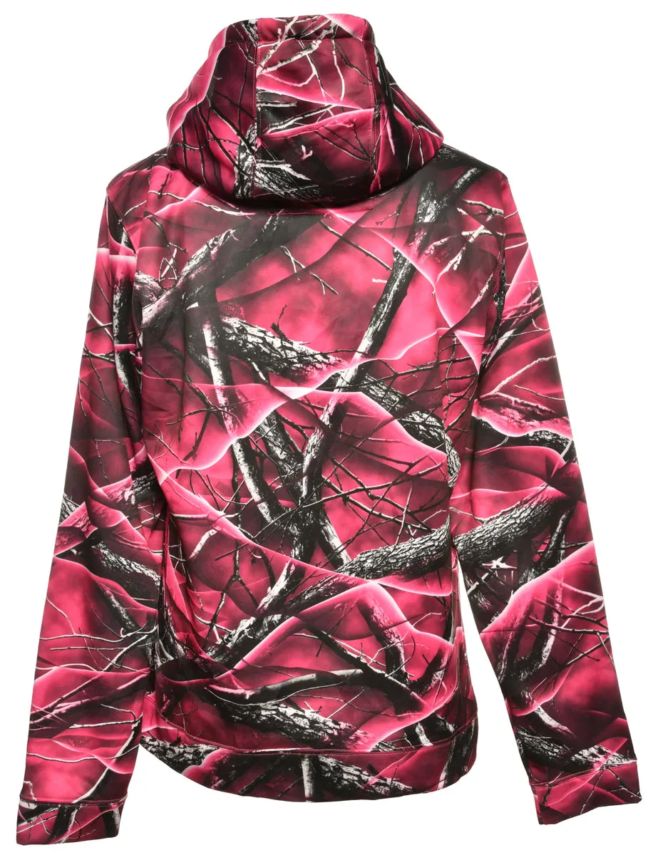 Purple Printed Hoodie - M