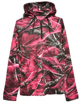 Purple Printed Hoodie - M