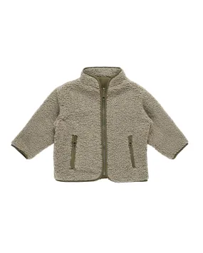 Quincy Mae Shearling Jacket -Olive FINAL SALE