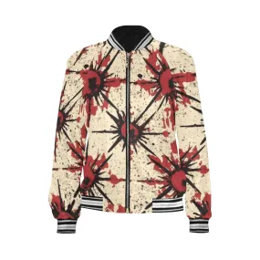 Red And Black Design Stripes Jacket