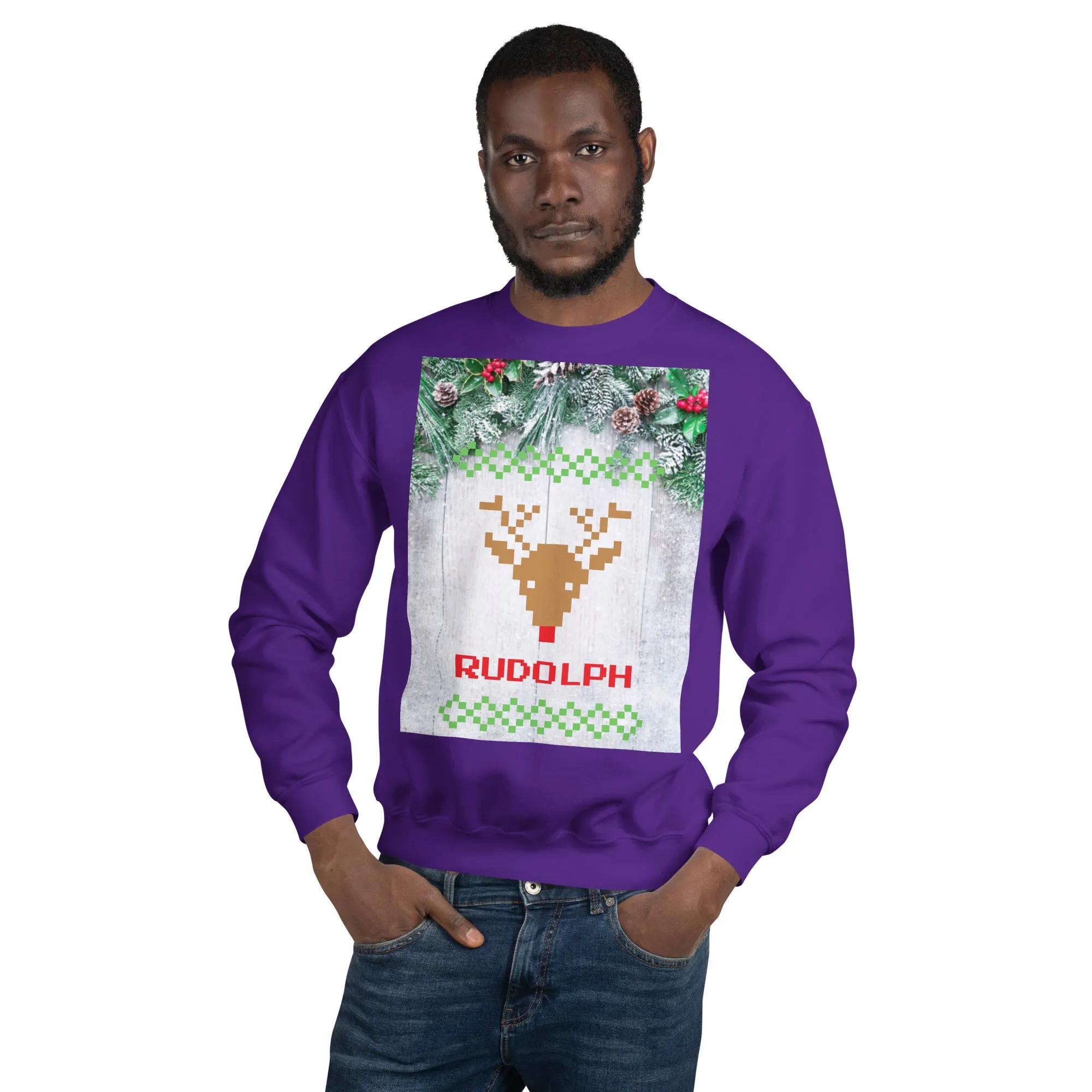 Rudolph Christmas Sweatshirt (Glamourange Christmas Sweatshirt Men)