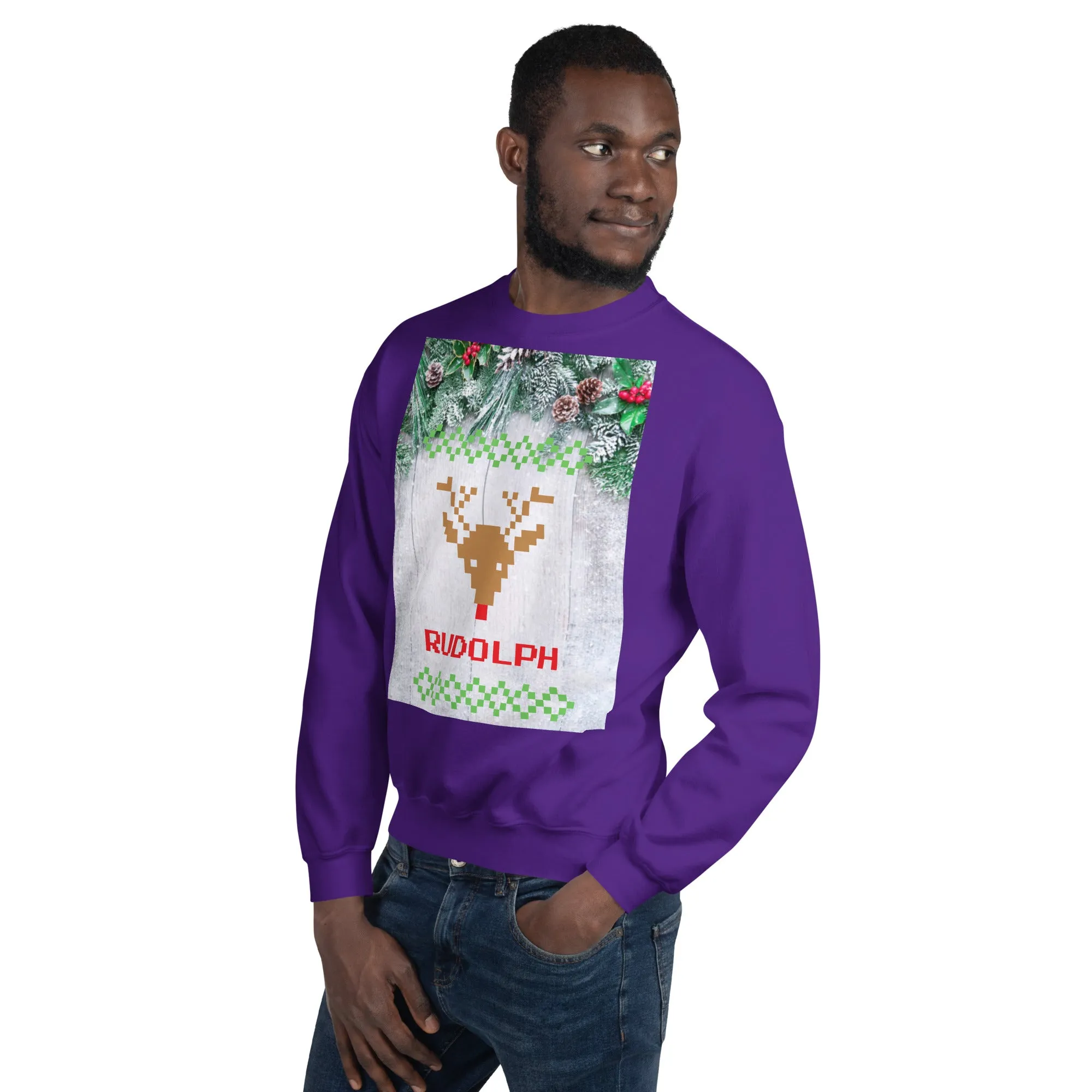 Rudolph Christmas Sweatshirt (Glamourange Christmas Sweatshirt Men)
