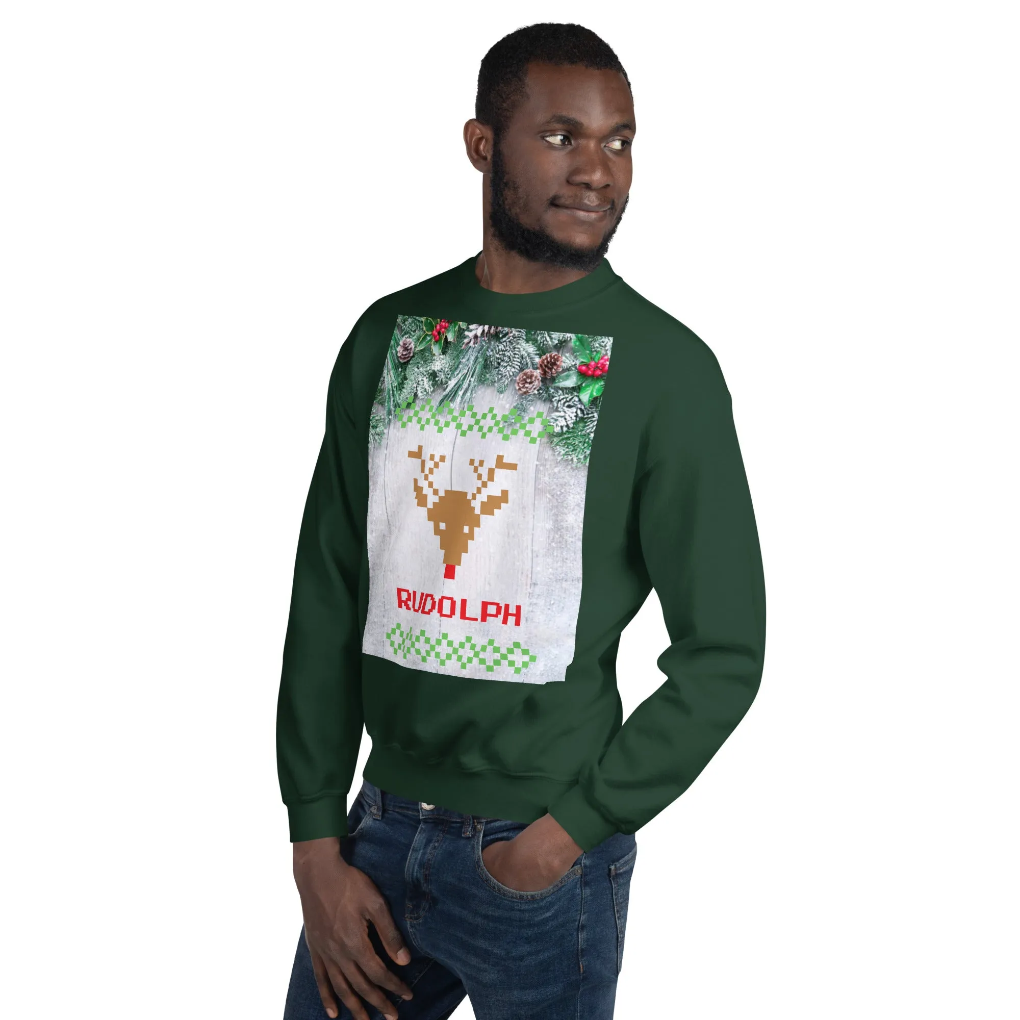 Rudolph Christmas Sweatshirt (Glamourange Christmas Sweatshirt Men)