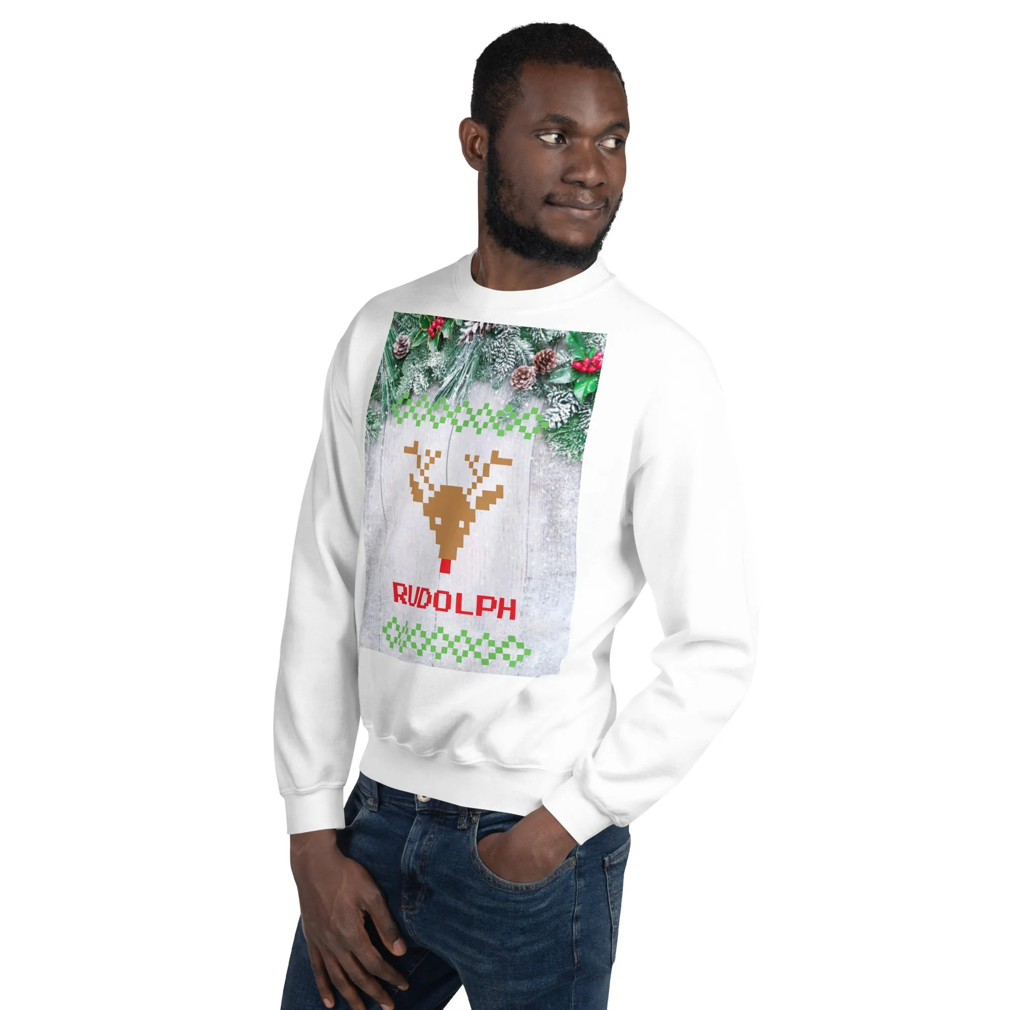 Rudolph Christmas Sweatshirt (Glamourange Christmas Sweatshirt Men)