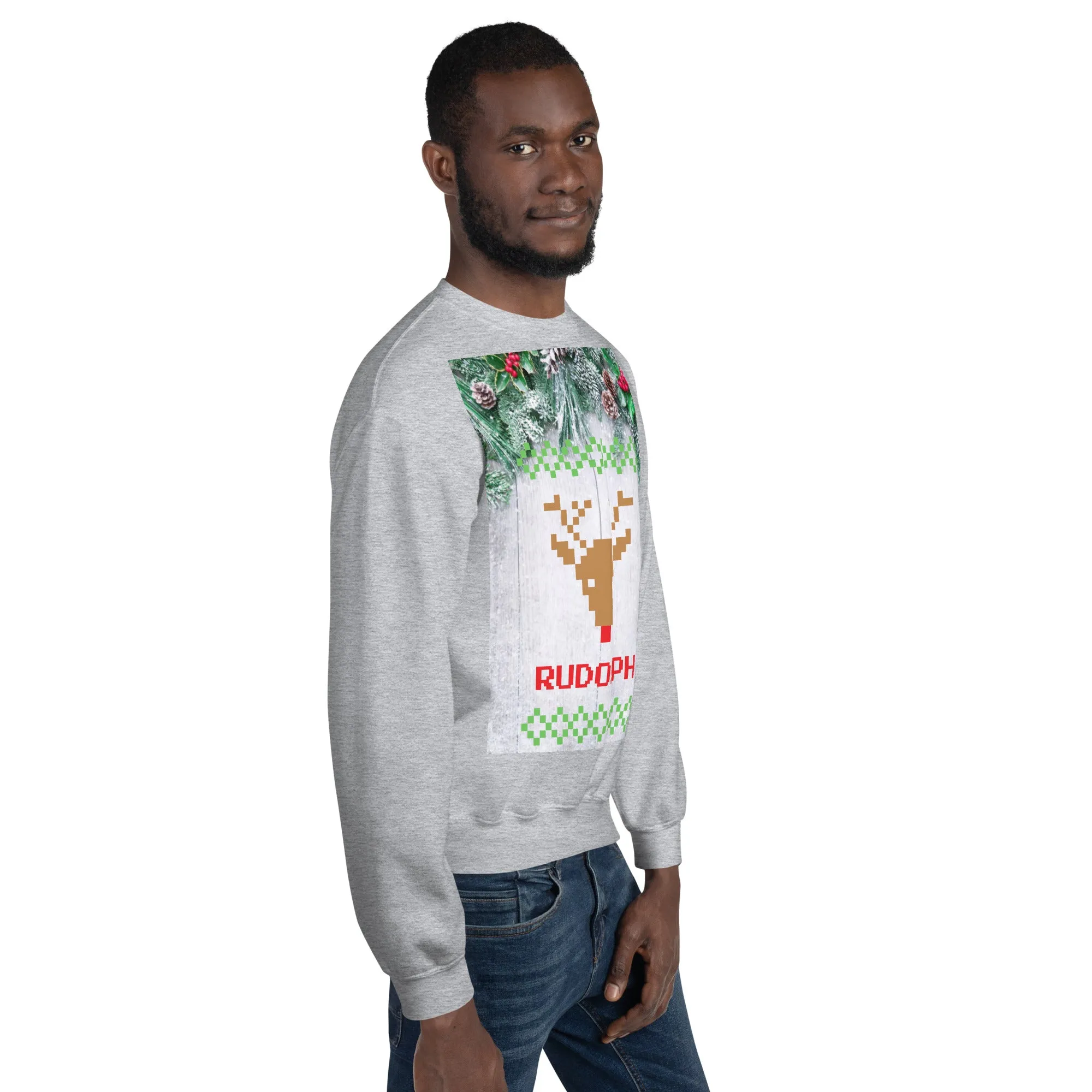 Rudolph Christmas Sweatshirt (Glamourange Christmas Sweatshirt Men)