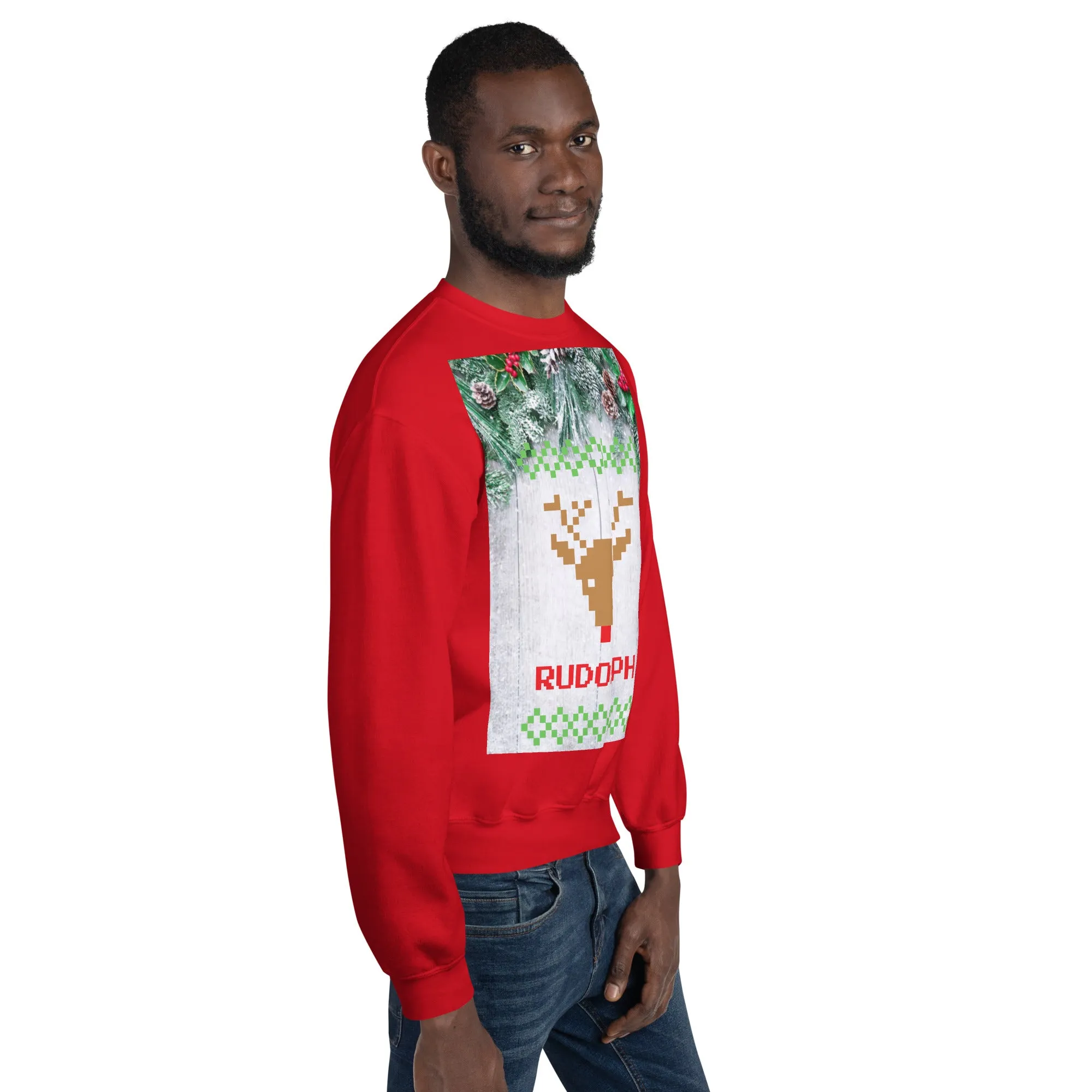 Rudolph Christmas Sweatshirt (Glamourange Christmas Sweatshirt Men)