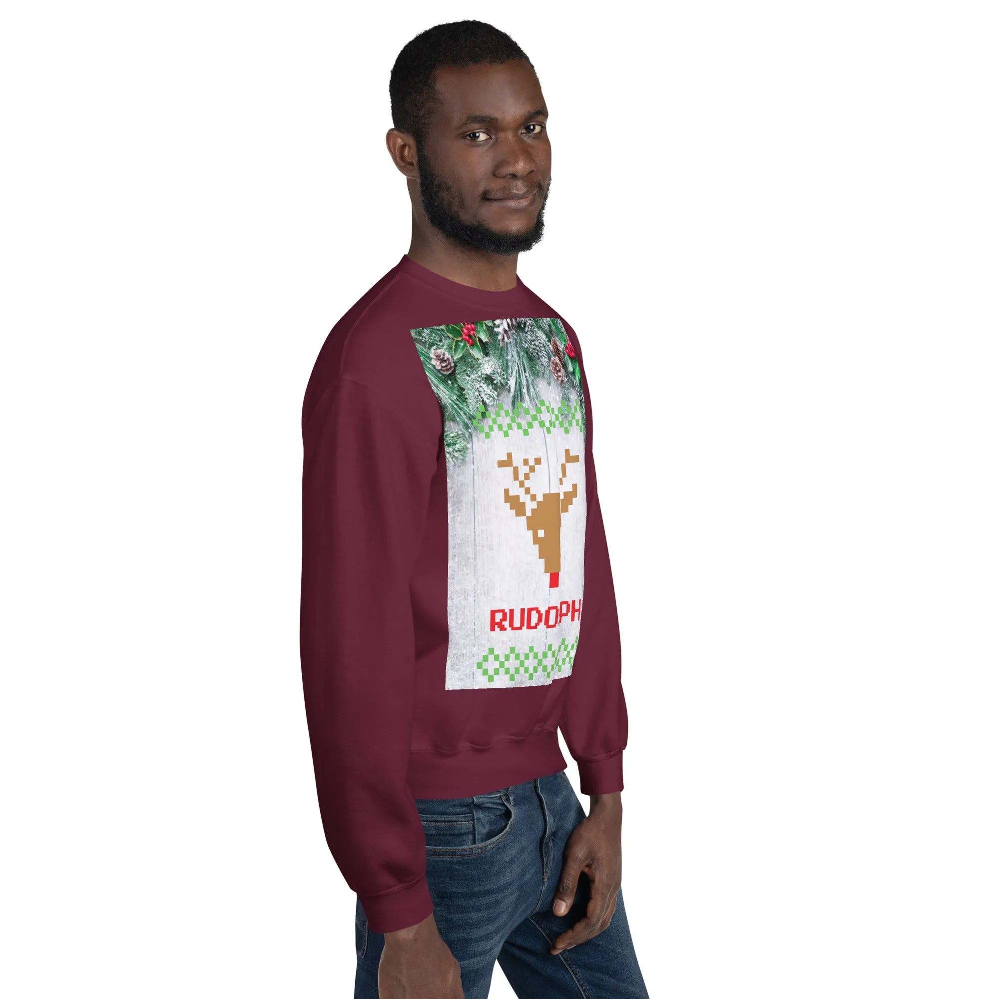 Rudolph Christmas Sweatshirt (Glamourange Christmas Sweatshirt Men)