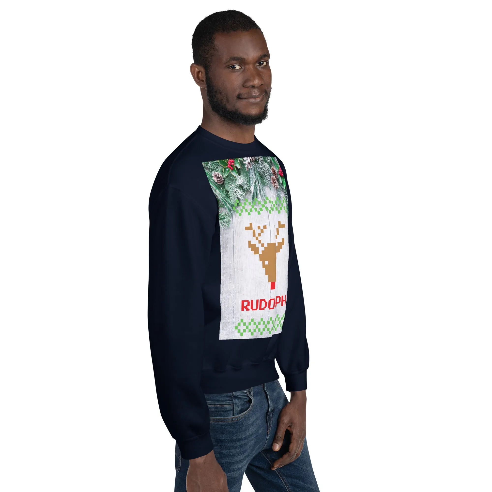 Rudolph Christmas Sweatshirt (Glamourange Christmas Sweatshirt Men)