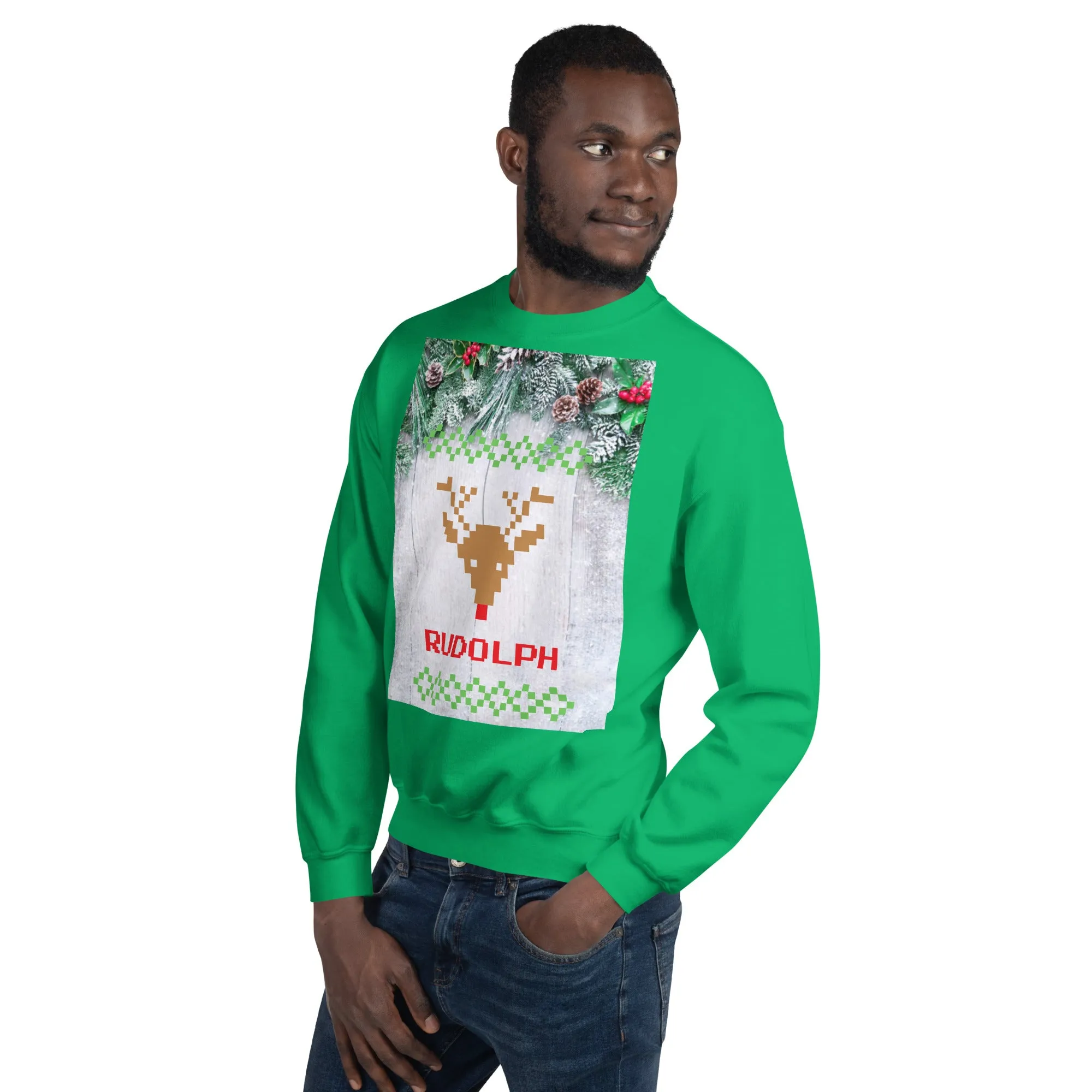 Rudolph Christmas Sweatshirt (Glamourange Christmas Sweatshirt Men)