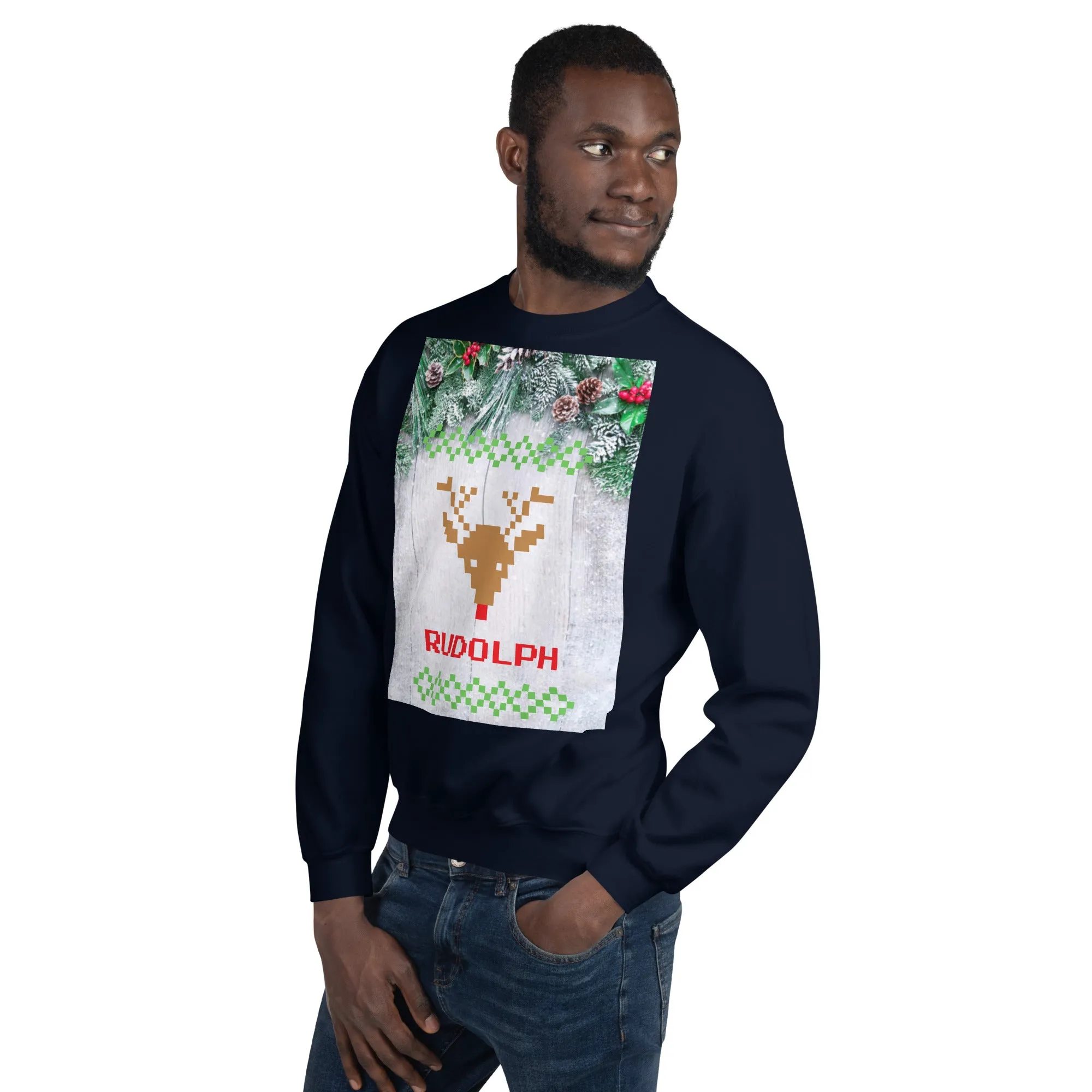 Rudolph Christmas Sweatshirt (Glamourange Christmas Sweatshirt Men)