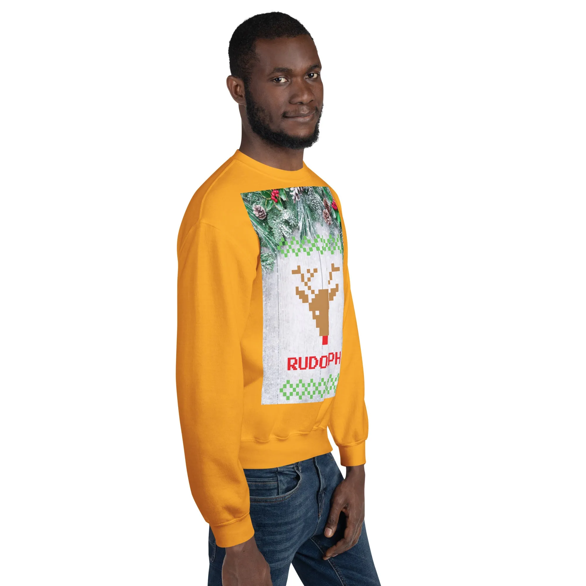 Rudolph Christmas Sweatshirt (Glamourange Christmas Sweatshirt Men)
