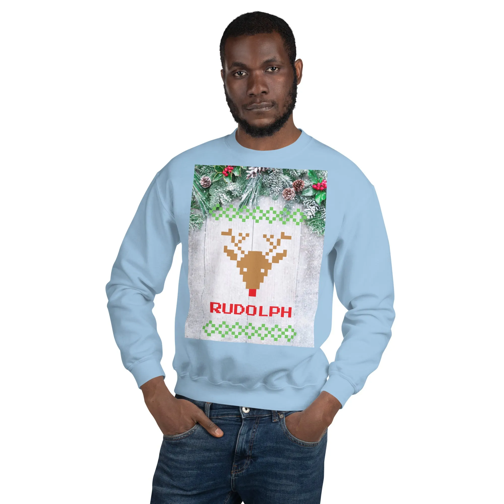 Rudolph Christmas Sweatshirt (Glamourange Christmas Sweatshirt Men)