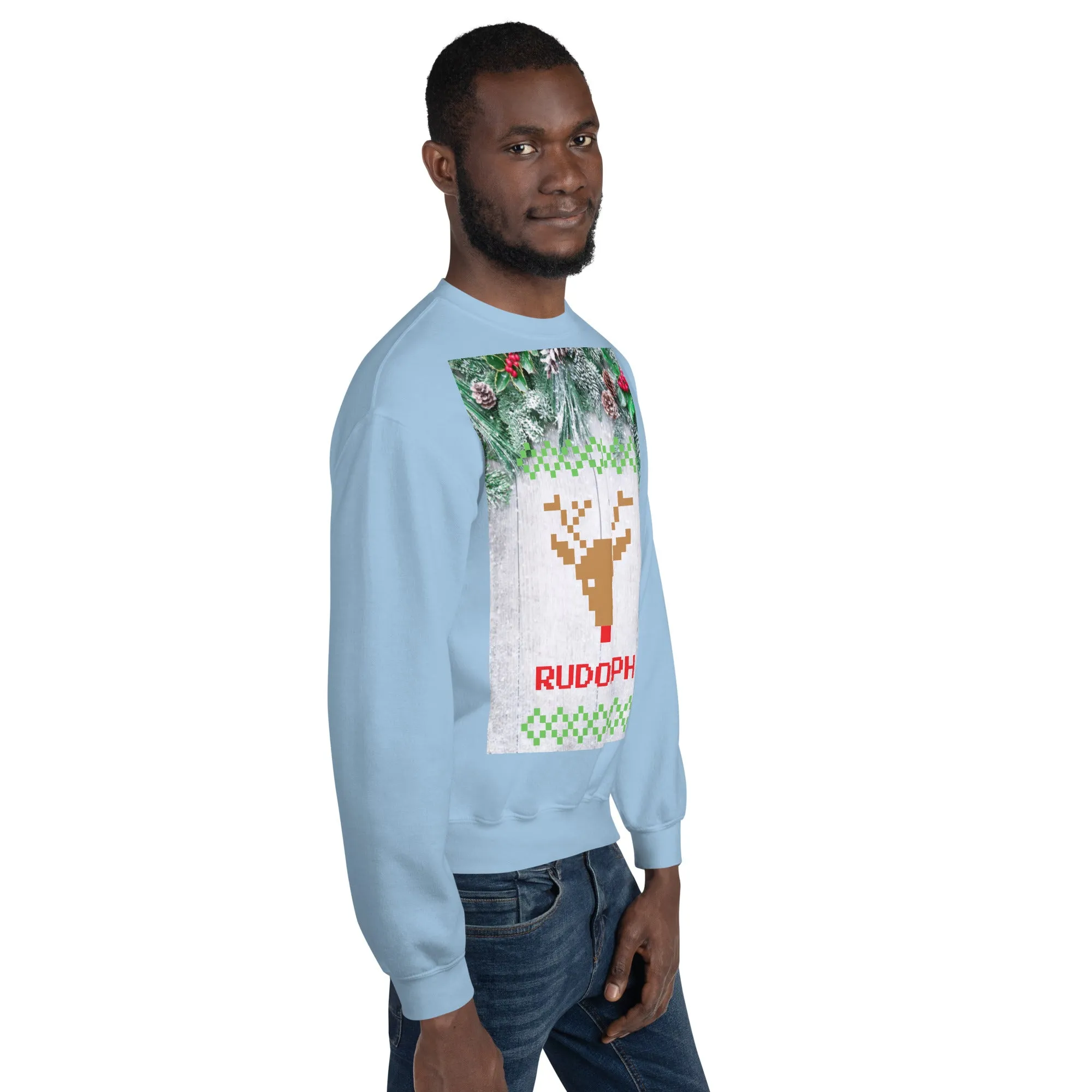 Rudolph Christmas Sweatshirt (Glamourange Christmas Sweatshirt Men)