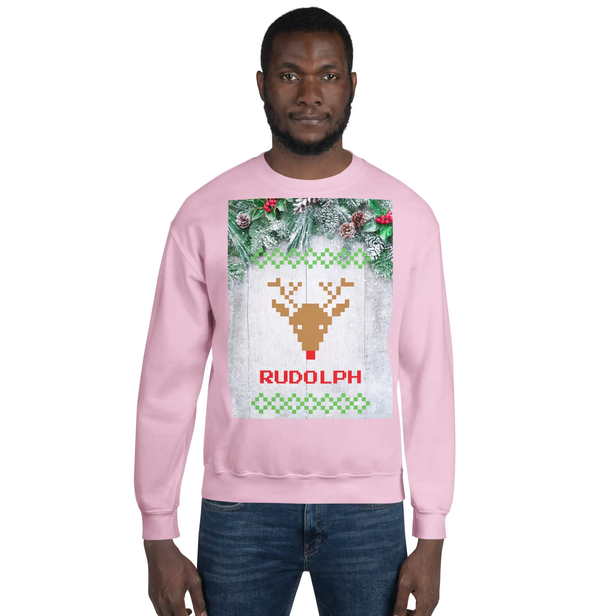 Rudolph Christmas Sweatshirt (Glamourange Christmas Sweatshirt Men)