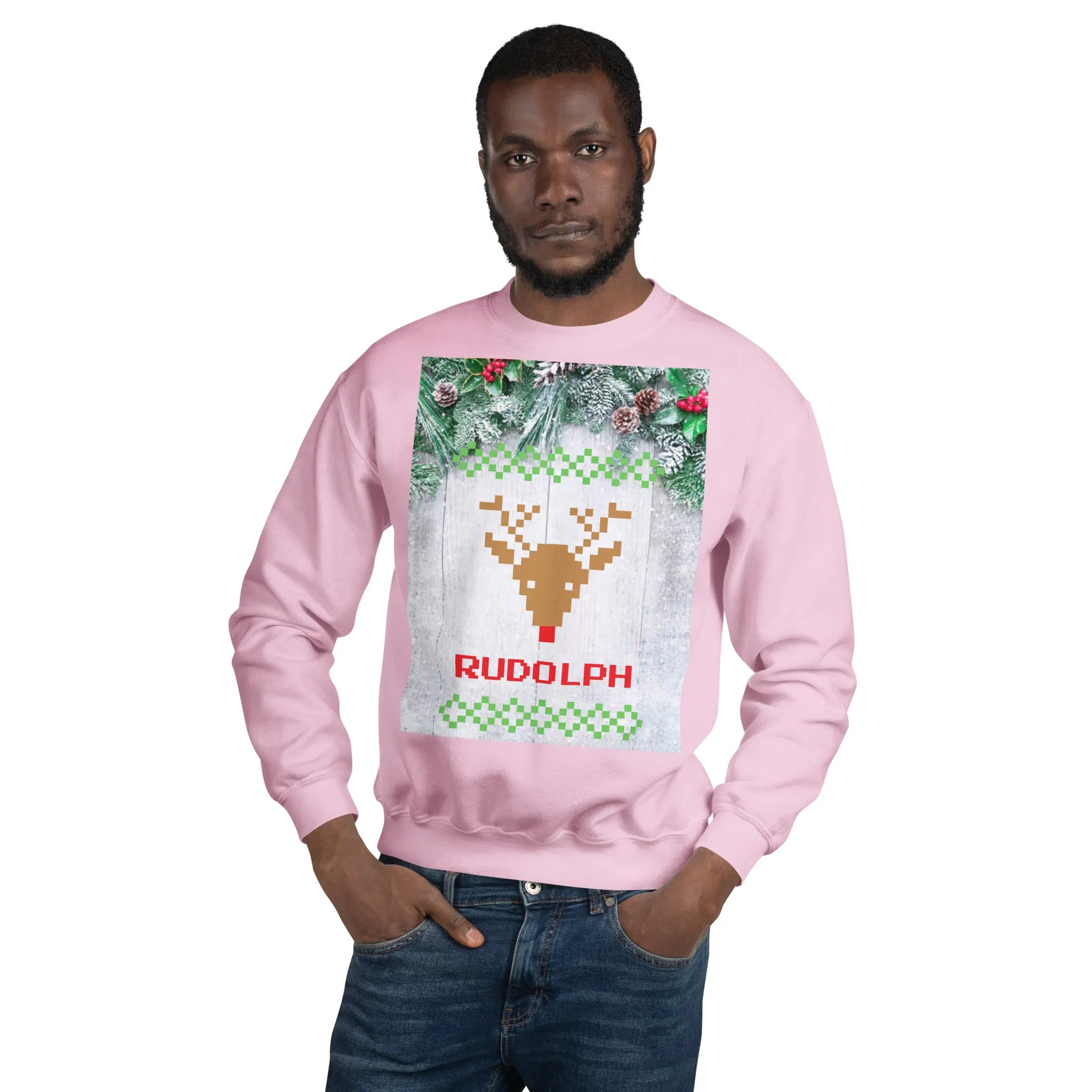 Rudolph Christmas Sweatshirt (Glamourange Christmas Sweatshirt Men)