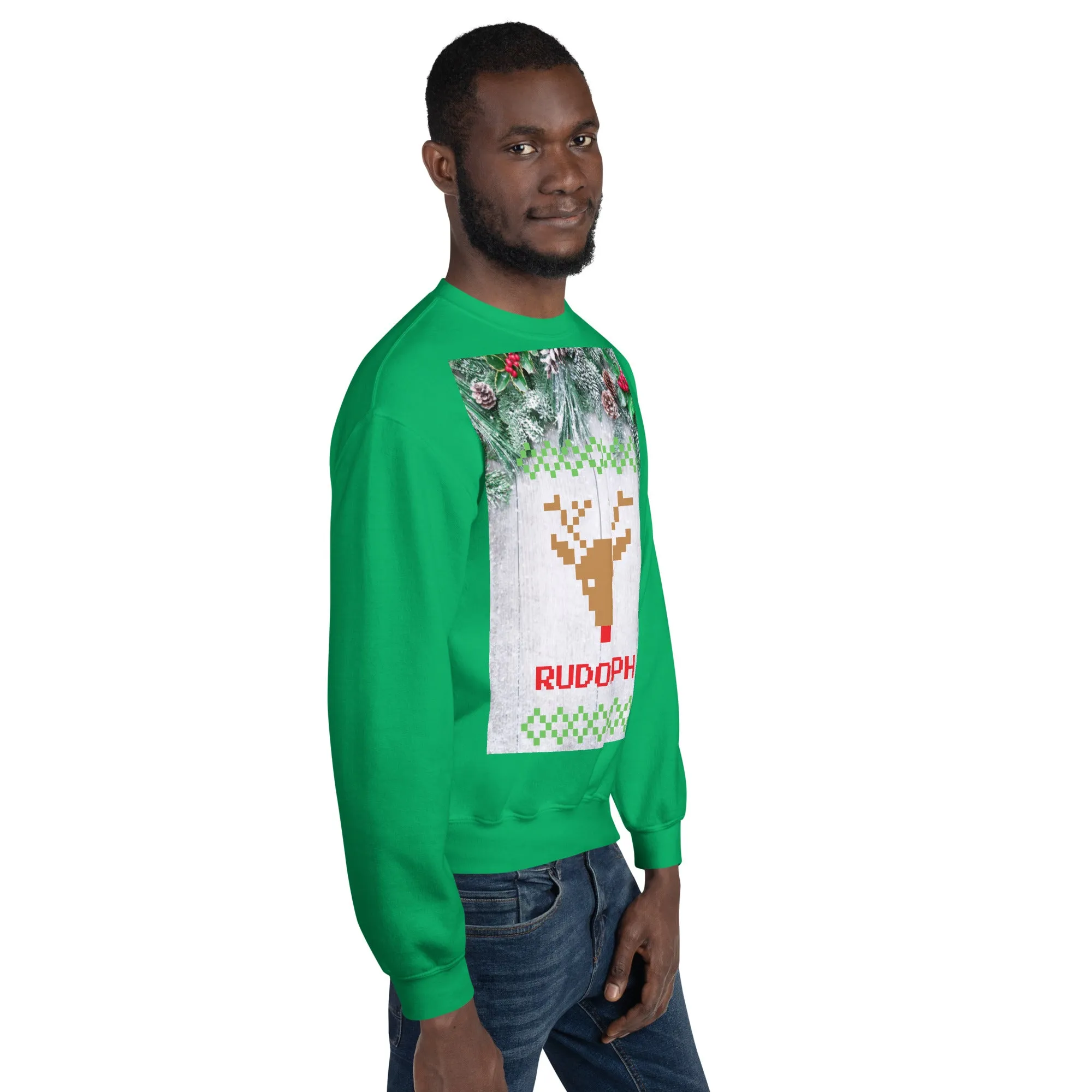 Rudolph Christmas Sweatshirt (Glamourange Christmas Sweatshirt Men)