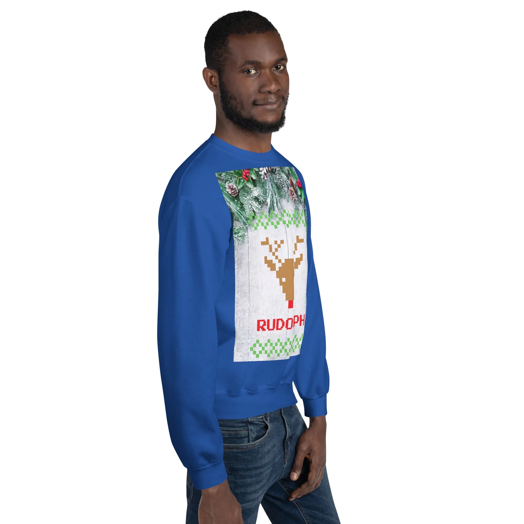 Rudolph Christmas Sweatshirt (Glamourange Christmas Sweatshirt Men)