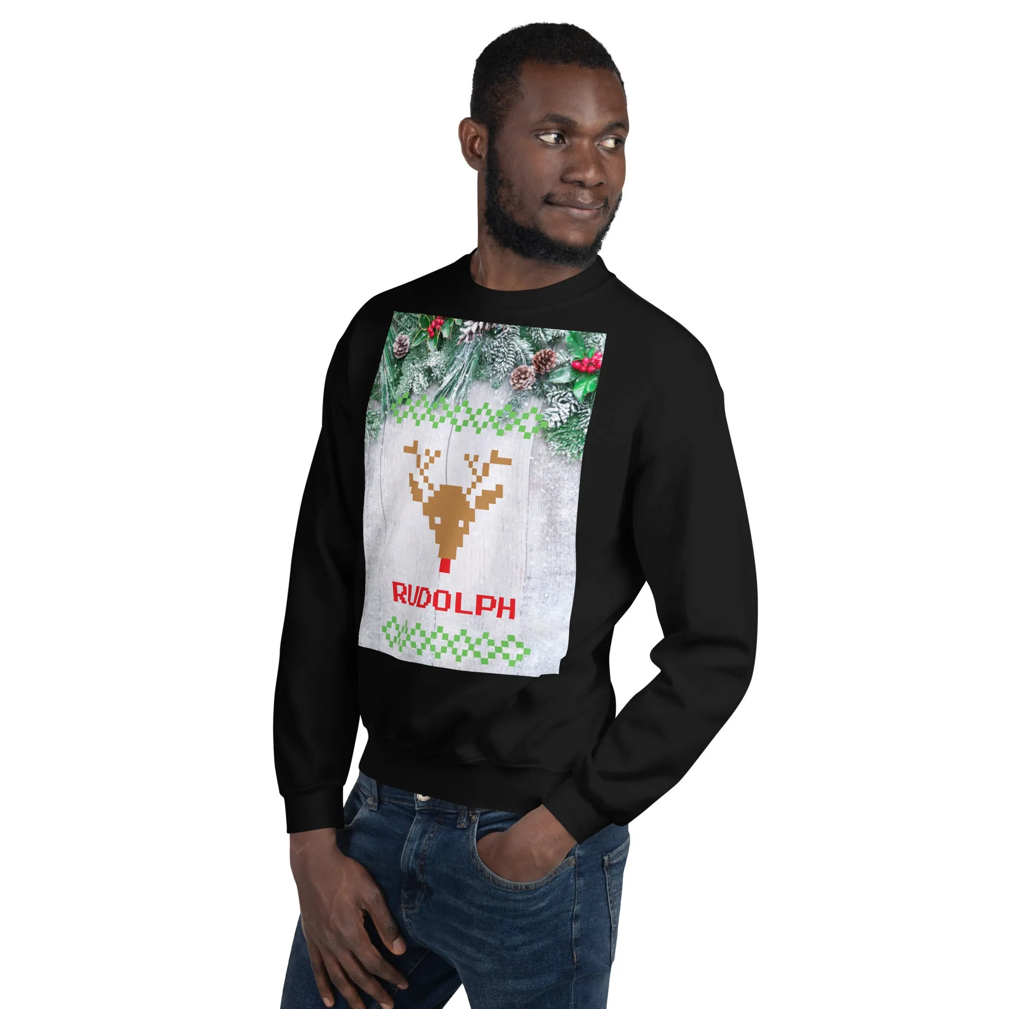 Rudolph Christmas Sweatshirt (Glamourange Christmas Sweatshirt Men)