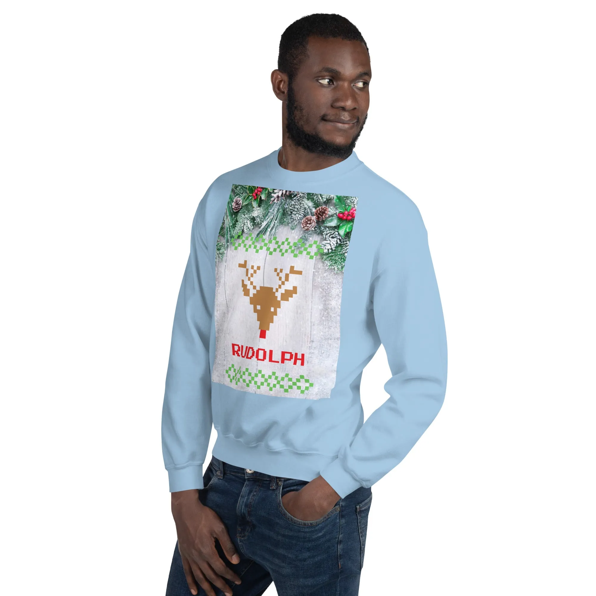 Rudolph Christmas Sweatshirt (Glamourange Christmas Sweatshirt Men)