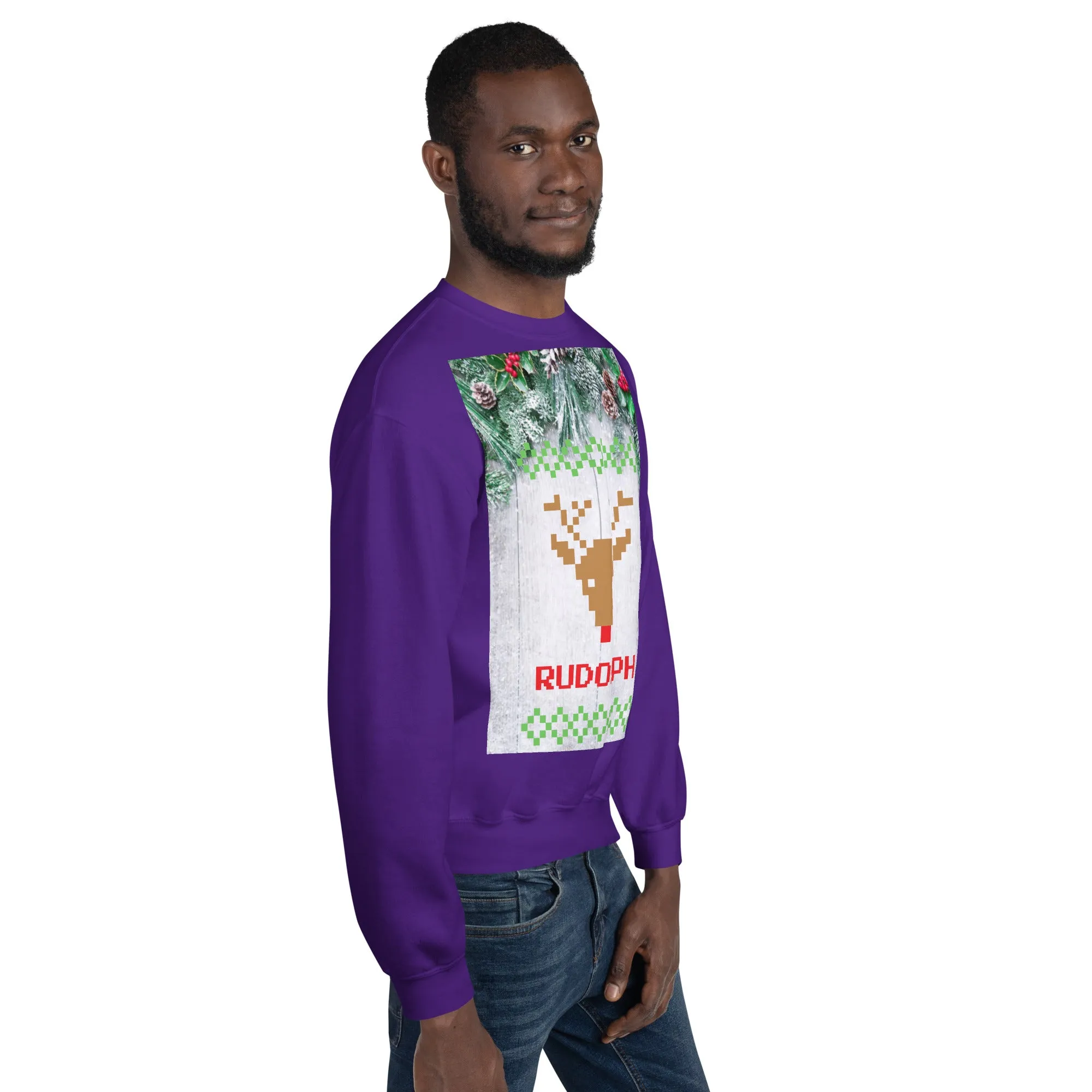 Rudolph Christmas Sweatshirt (Glamourange Christmas Sweatshirt Men)