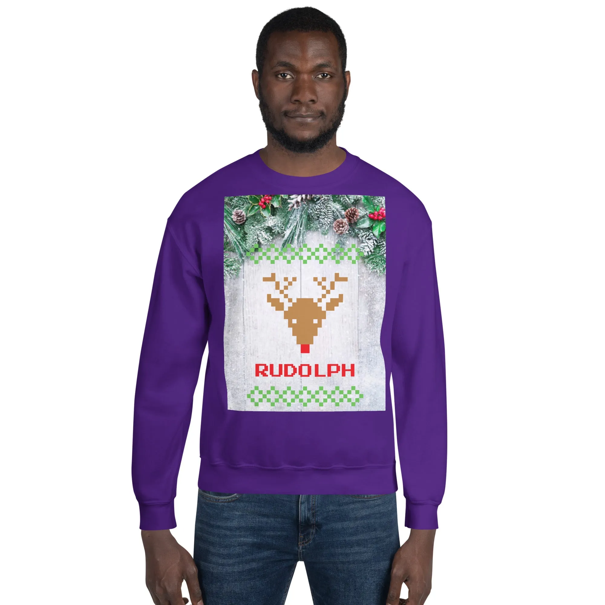Rudolph Christmas Sweatshirt (Glamourange Christmas Sweatshirt Men)