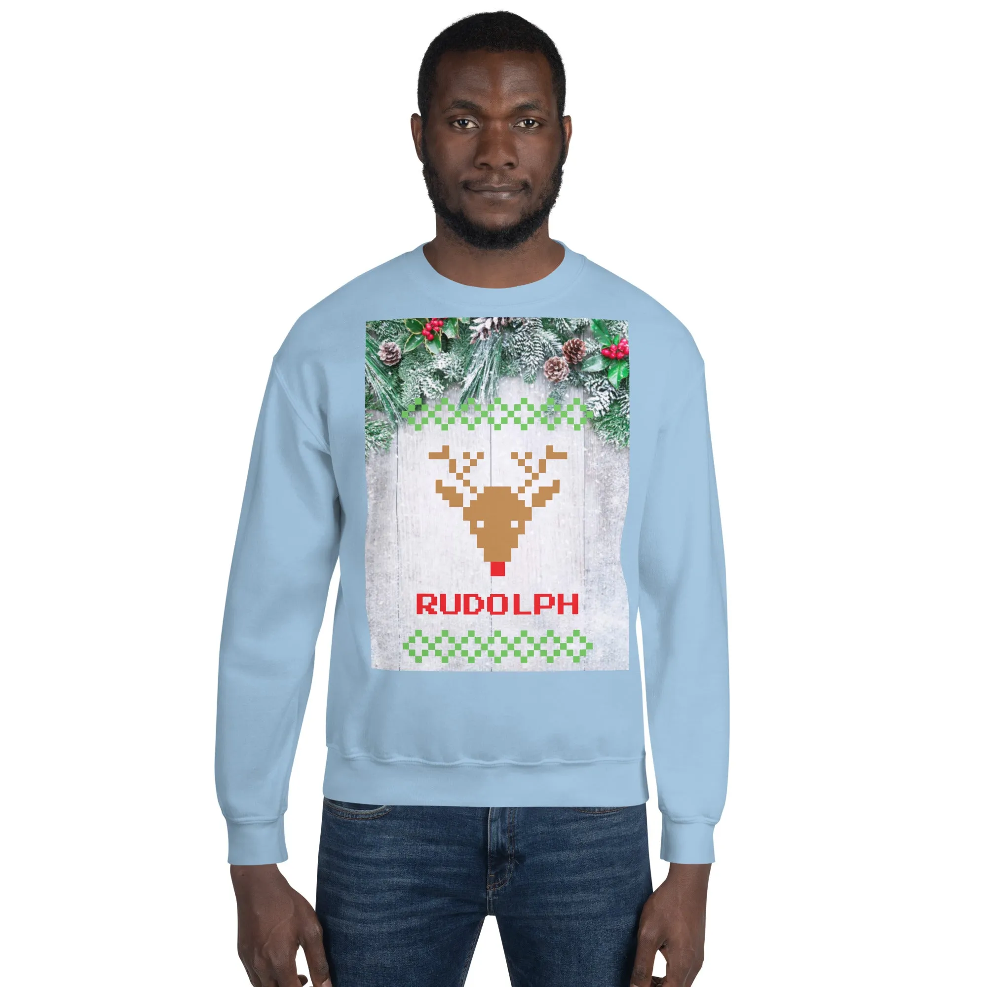 Rudolph Christmas Sweatshirt (Glamourange Christmas Sweatshirt Men)