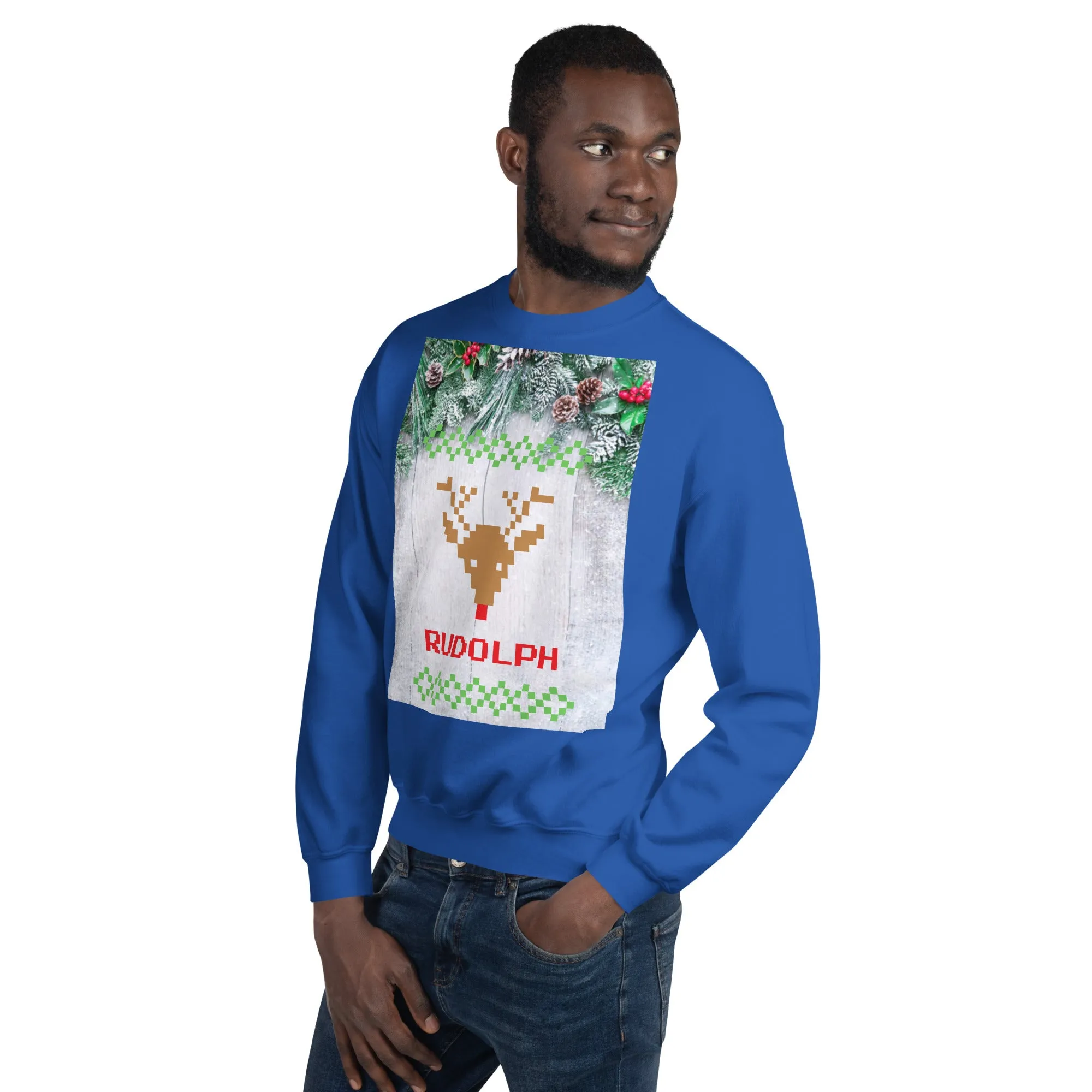 Rudolph Christmas Sweatshirt (Glamourange Christmas Sweatshirt Men)