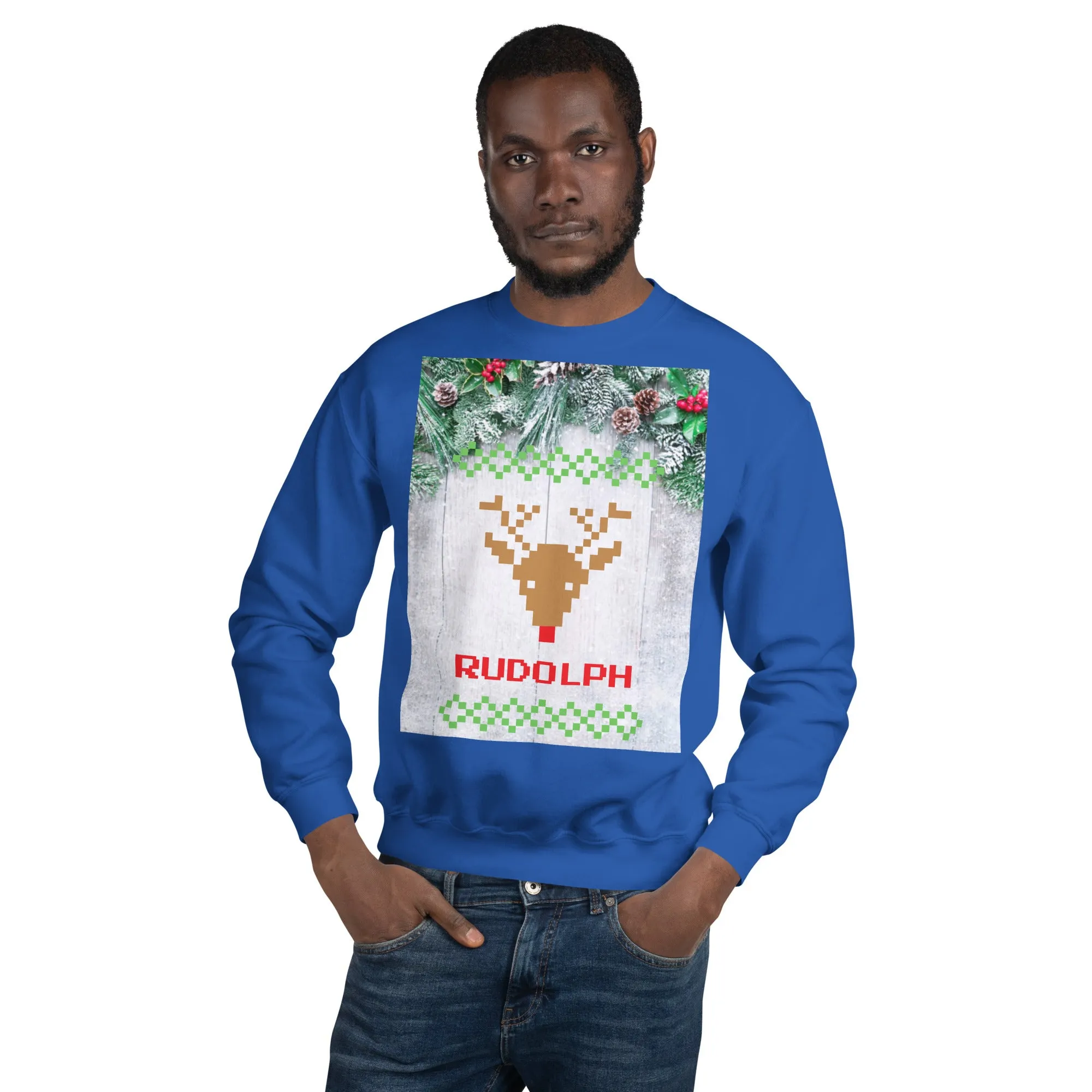 Rudolph Christmas Sweatshirt (Glamourange Christmas Sweatshirt Men)