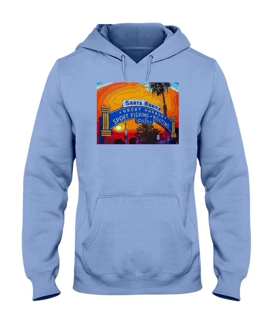 Santa Monica Pier Sign - Hoodie