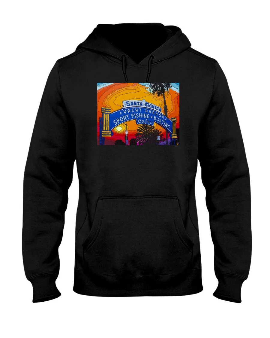 Santa Monica Pier Sign - Hoodie