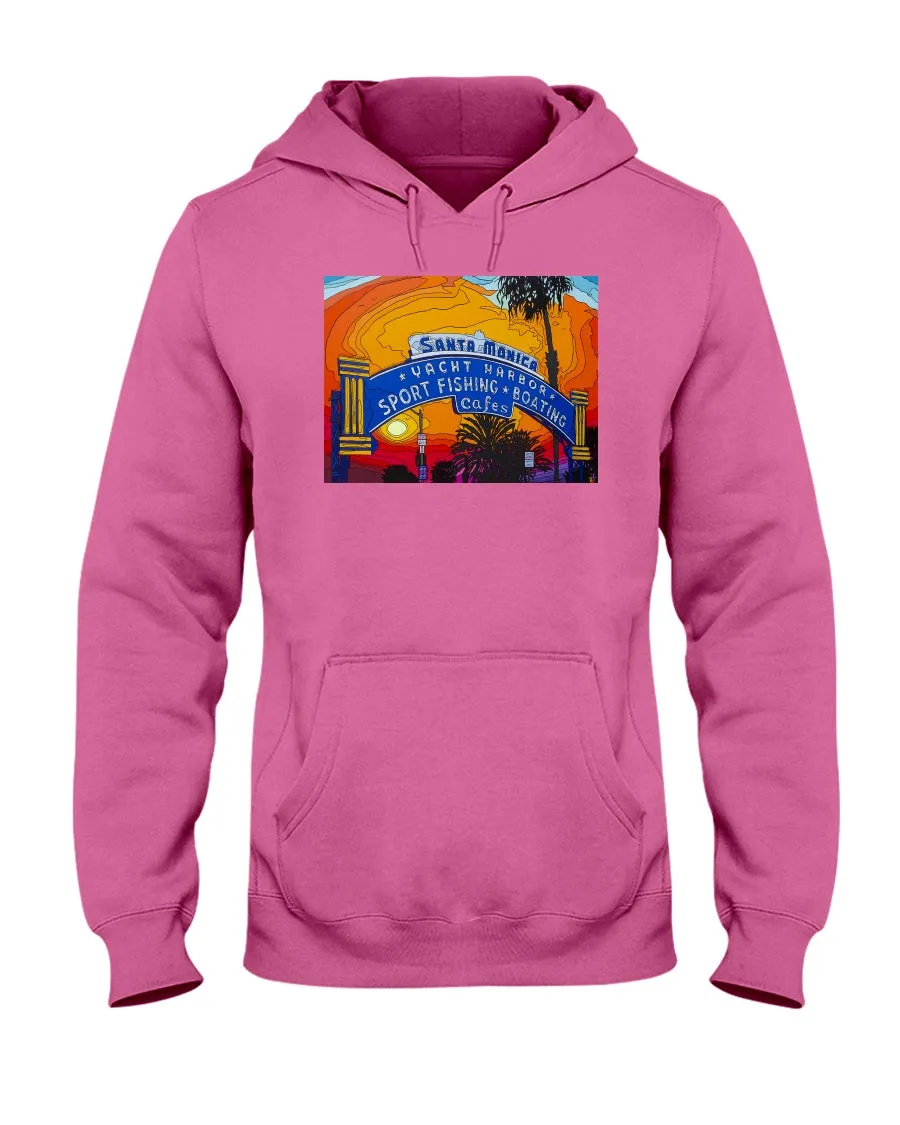 Santa Monica Pier Sign - Hoodie