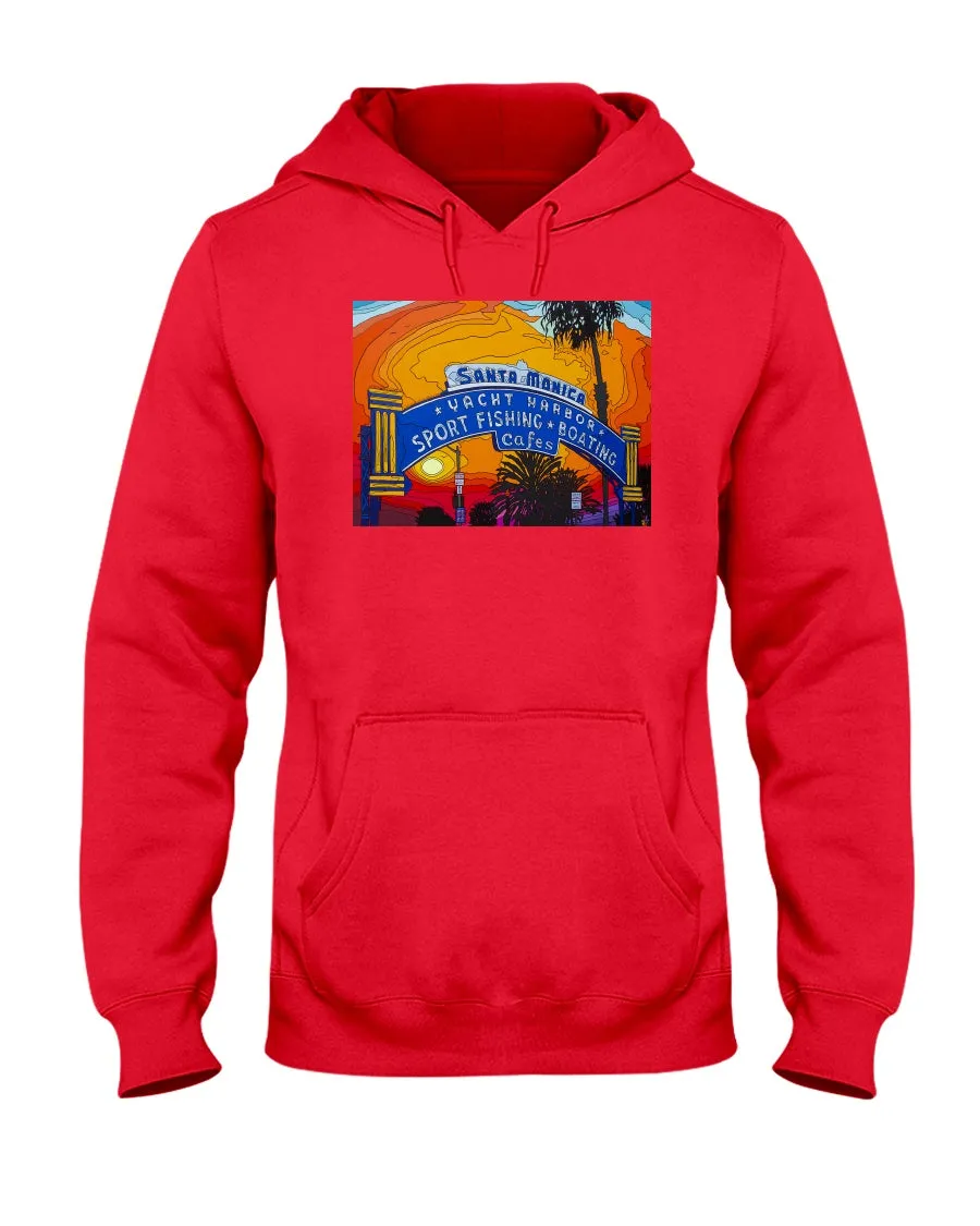 Santa Monica Pier Sign - Hoodie