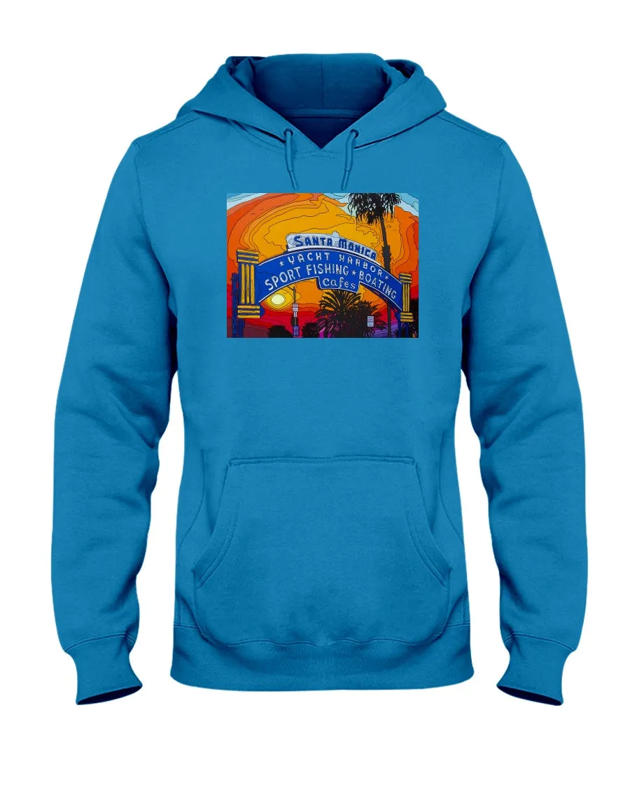 Santa Monica Pier Sign - Hoodie