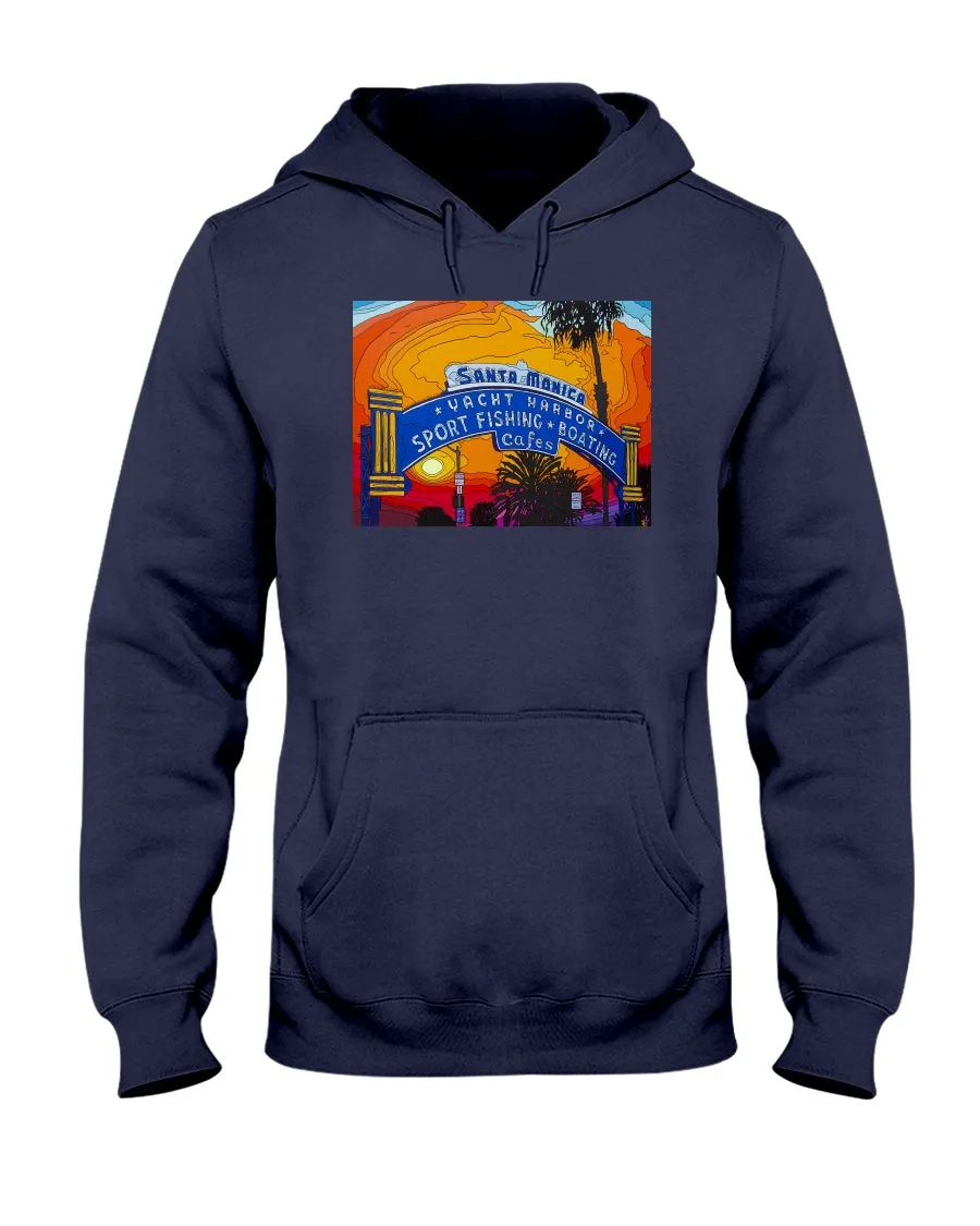 Santa Monica Pier Sign - Hoodie