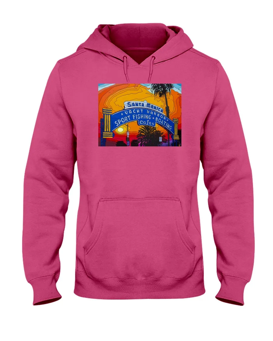 Santa Monica Pier Sign - Hoodie