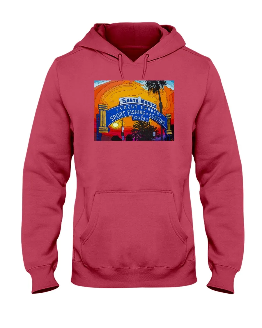 Santa Monica Pier Sign - Hoodie