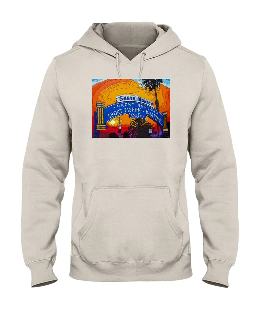 Santa Monica Pier Sign - Hoodie