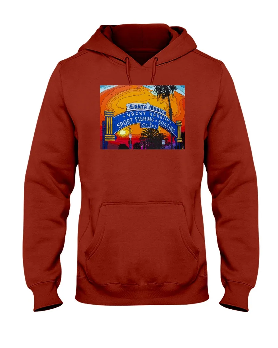 Santa Monica Pier Sign - Hoodie